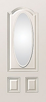 3/4 Scroll Top Oval 2 Panel Flush